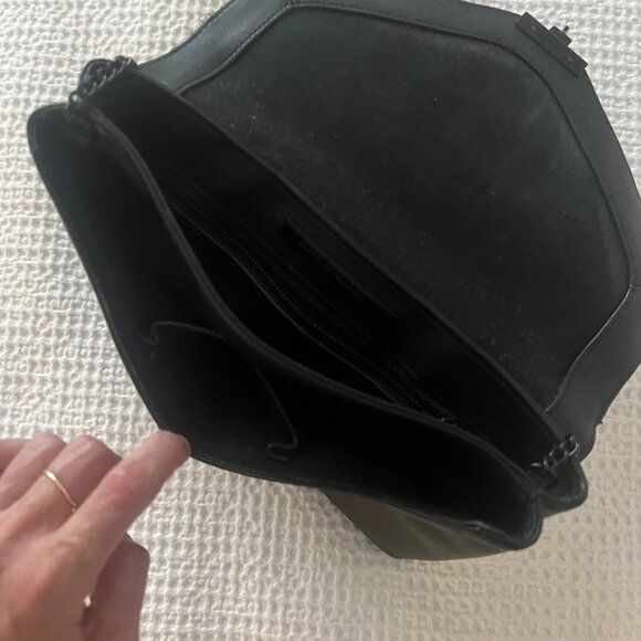 Loeffler Randall Envelope Clutch Turn-Lock Purse Black - Picture 16 of 16